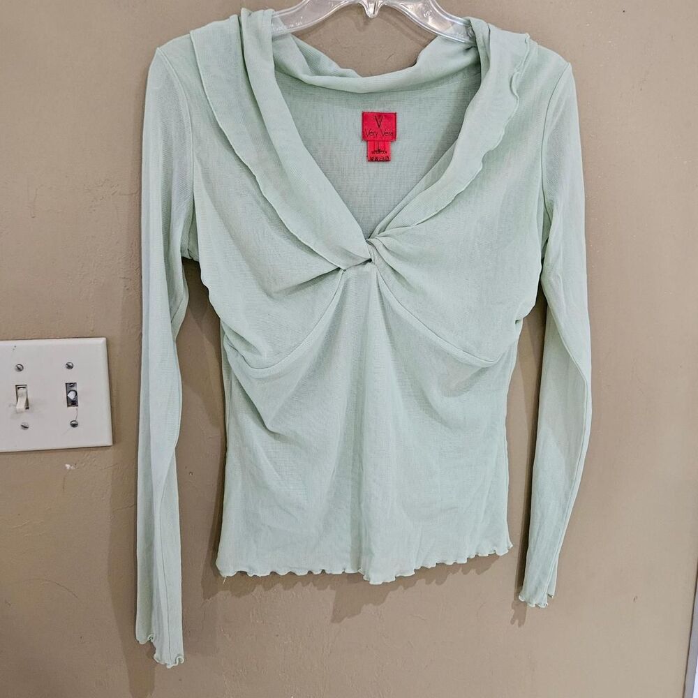 y2k fairy grunge light green top